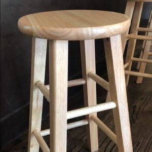 Brown Wooden Framed Stool